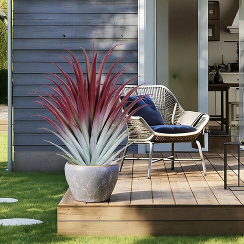 2ft Fake Spiked Agave Plant - Red Artificial Aloe Vera Plant 26 Inch - Tall Large Faux Floor Plants Perfect for Porch Door Step Home Office Patio Indoor Outdoor Decor (1 Pack) in Kuwait