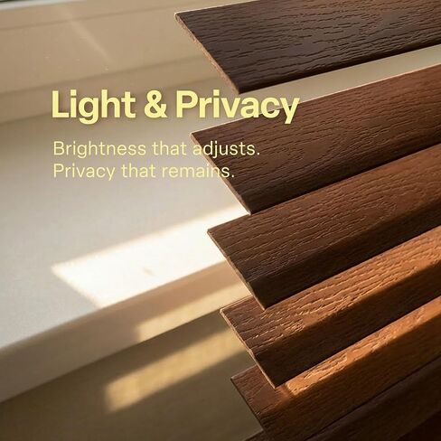 REGAL estate Cordless 2" Faux Wood Blinds, 33.5" W x 64" H, Chestnut in Saudi Arabia