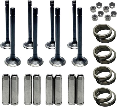 C2.2 Valves Set + Valve Stem Oil Seal Set Compatible With Caterpillar Cat C2.2 C2.2T Engine 3024C 3024T 3024CT in Kuwait