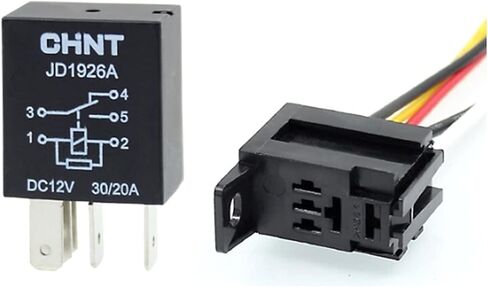 Relay 30A Auto-Relay 12V-24V 4Pin 5pin Automotive Relay with Wire Harness Socket for Oil Pump Air Conditioner Fan (Size : 24v 4pin) in Saudi Arabia