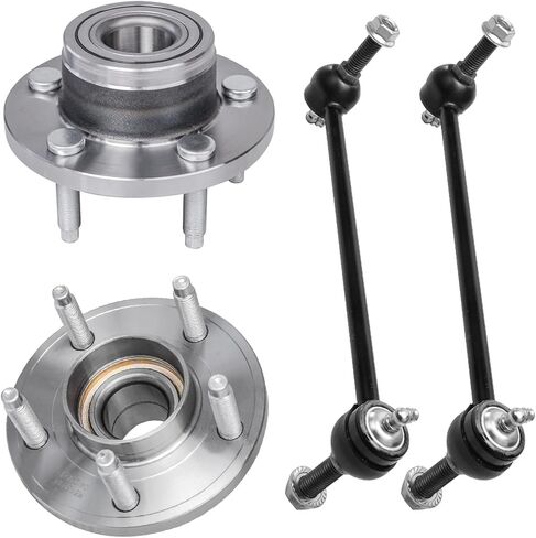 Detroit Axle - Front Wheel Bearing Hubs Kit for 2005-2009 Ford Mustang 2006 2007 2008 Wheel Bearing Hubs Assembly Stabilizer Sway Bar End Links Replacement - 4pc set in Saudi Arabia