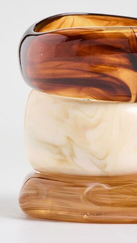 مجموعة أساور راتنج كراميل دوامة للسيدات من ADINA EDEN in Kuwait