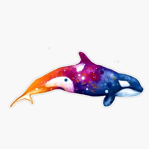Orca الحوت ملصق فينيل ملصق مضاد للماء للكمبيوتر المحمول جدار نافذة ملصقات للسيارة متعددة الأشكال 5" in Saudi Arabia