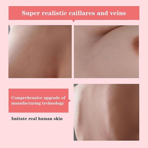 YIQI 8th Generation Silicone Breast Plates Realistic Like Actual Skin with New Technology for Crossdressers Transgender (Ivory White, H-Flocking) in Kuwait