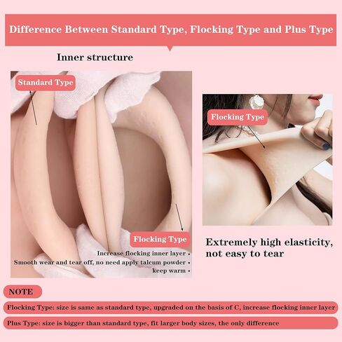 YIQI 8th Generation Silicone Breast Plates Realistic Like Actual Skin with New Technology for Crossdressers Transgender (Ivory White, H-Flocking) in Kuwait