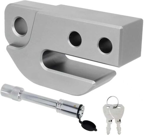 Hitch Slider with Locks Pin, 2" Receiver Slider Skid Protection Compatible with 3/4" D-Ring or Soft Shackle for Trucks Off-Road Vehicle Towing Recovery Hitch Protection in Kuwait