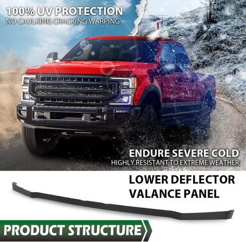 لوحة الستارة الواقية من المصد السفلي الأمامي باللون البرتقالي الكبير متوافقة مع Ford F250 F350 F450 F550 Super Duty 2020-2022 (حزمة Tremor فقط) أسود LC3Z-17626-CA ستارة مصد سوداء in Saudi Arabia