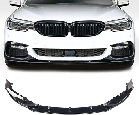 YOUNGERCAR G30 Front Bumper Lip for 2017-2020 BMW 5 Series G30 G38 530i 540i M Sport ABS Painted Gloss Black PP 3pcs in Kuwait