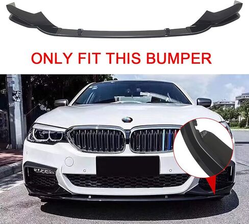YOUNGERCAR G30 Front Bumper Lip for 2017-2020 BMW 5 Series G30 G38 530i 540i M Sport ABS Painted Gloss Black PP 3pcs in Kuwait