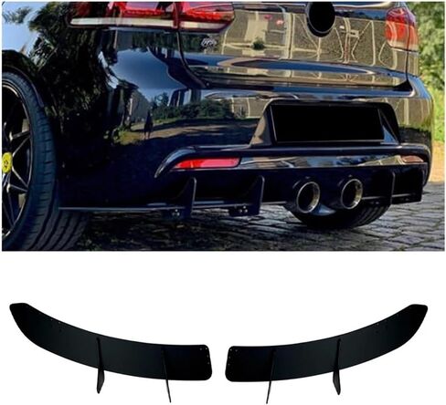 Compatible For VW Golf 6R MK6 R 6R 2009-2012 Car Rear Bumper Lip Diffuser Spoiler Splitter Protector Car Styling Auto Accessories in Kuwait