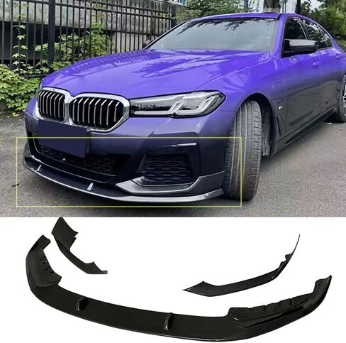 NINTE Front Lip Fit for 2021-2023 BMW 5 Series G30 M550i M Sport Carbon Fiber Front Bumper Splitter in Saudi Arabia