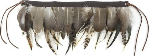 Natural Night-owl Feather Choker Necklace - Sexy Boho Shrug Steampunk Accessories in Saudi Arabia