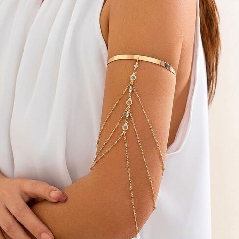 Frodete Arm Cuff Gold Arm Cuff Jewelry Upper Arm Cuff Halloween Costumes for Women Men in Kuwait