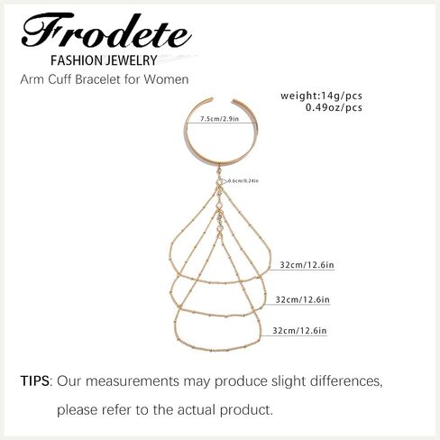 Frodete Arm Cuff Gold Arm Cuff Jewelry Upper Arm Cuff Halloween Costumes for Women Men in Kuwait