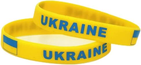 Ukraine Ukrainian Silicone Wrist Band Bracelet Wristband YELLOW in Saudi Arabia