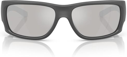 نظارة شمسية ARNETTE للرجال، إطار أسود غير لامع/إطار لامع، عدسات رمادية قطبية، 62 ملم in Kuwait