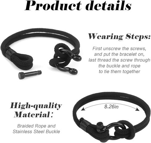 Hoosmoon هدايا عيد الفصح للابن في سن المراهقة الأولاد سوار أسود هدايا التخرج لابن من أمي أبي اليوم الأول من المدرسة هدية للأولاد في سن المراهقة ابن أخ العودة إلى المدرسة هدية أفكار عيد ميلاد in Kuwait