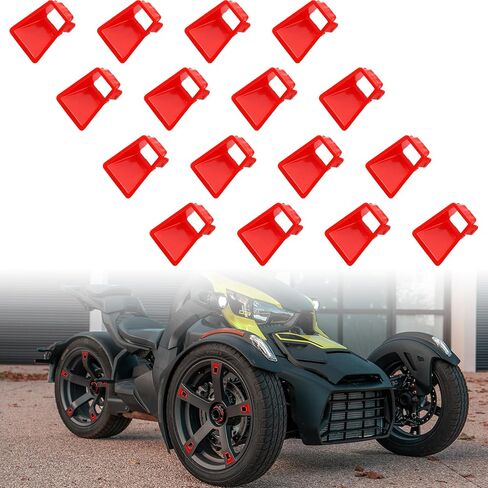 Wheel Caps for Can-Am Ryker, New Adrenaline Red Tire Hub Caps Wheel Center Cap Covers Accents Kit for Ryker All Models Accessories, Replace OEM 219400920, 16PCS in Saudi Arabia