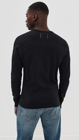 REIGNING CHAMP Men's 1x1 Slub Slim Henley in Saudi Arabia