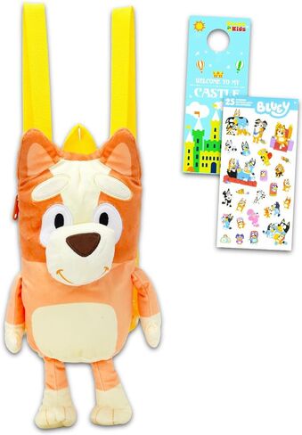 Bingo Plushie Backpack Set - Bundle with 14" Bingo Plush Doll with Carrying Straps Plus Stickers, More | Bluey Stuffed Animal for Kids in Saudi Arabia