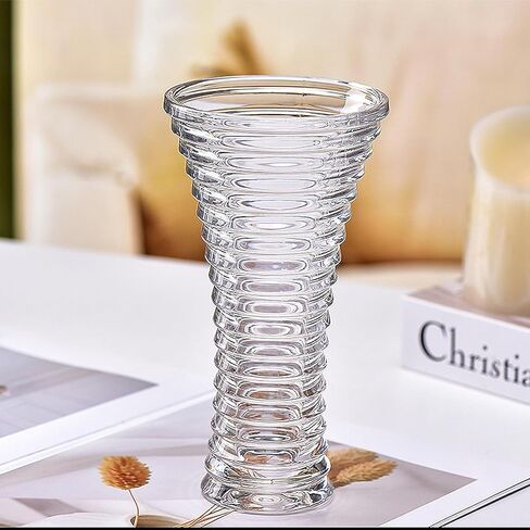 Clear Crystal Vase,Glass Flower Vase Thickening Design for Home Decor Centerpieces, Wedding, Mothers Gift in Saudi Arabia