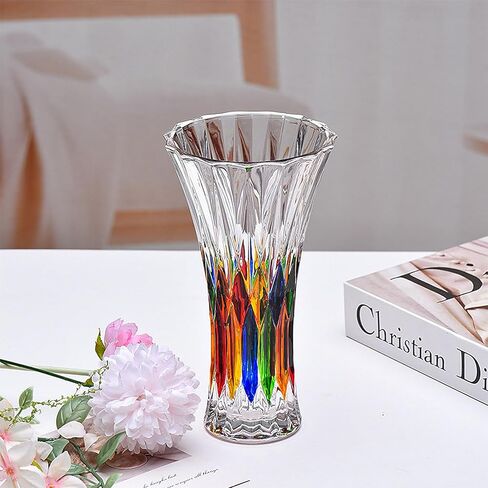 Clear Crystal Vase,Glass Flower Vase Thickening Design for Home Decor Centerpieces, Wedding, Mothers Gift in Saudi Arabia