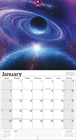 تقويم الحائط بالحجم الكامل The Universe 2026 للتخطيط والجدولة والتنظيم in Kuwait