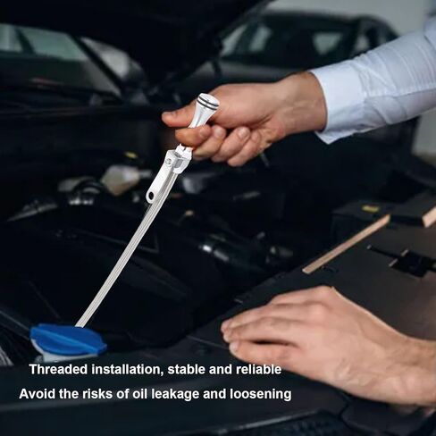 20in Flexible Oil Dipstick, Replacement for SB 289 302 351W, Ideal for Custom, Limited Space, High Durability, Steel Billet Aluminum and Stainless Steel in Kuwait