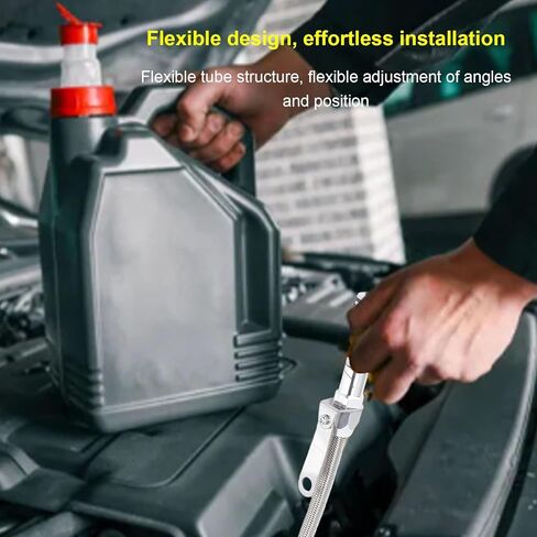 20in Flexible Oil Dipstick, Replacement for SB 289 302 351W, Ideal for Custom, Limited Space, High Durability, Steel Billet Aluminum and Stainless Steel in Kuwait