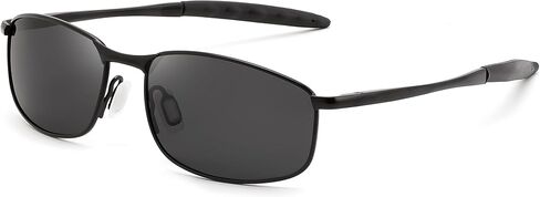 FEISEDY Trendy Polarized Sunglasses For Men Rectangle Metal Frame Retro TAC UV400 Lens Driving Fishing Outdoors Sports B0389 in Saudi Arabia