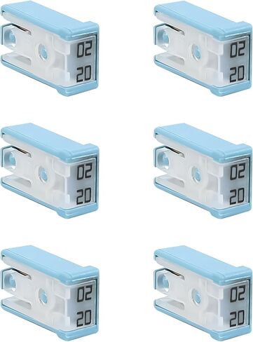 6PCS 25A 32V Mini Slotted Automotive MCASE Shaped Cartridge Fuse Kit, 15 Amp Micro Cartridge Fuses, Mini Box Shaped Low-Profile Slotted Car Fuses Replacement for SUV Truck (25A) in Saudi Arabia