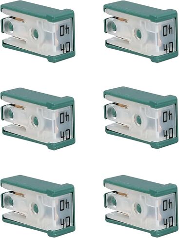 6PCS 25A 32V Mini Slotted Automotive MCASE Shaped Cartridge Fuse Kit, 15 Amp Micro Cartridge Fuses, Mini Box Shaped Low-Profile Slotted Car Fuses Replacement for SUV Truck (25A) in Saudi Arabia