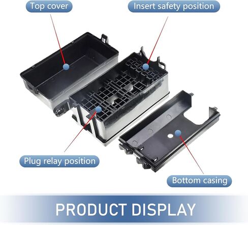 12V Fuse Box, Waterproof Dustproof Relay Box, Fuse Block with 6 Slot ATC/ATO Holders, Universal for Cars Boats Light Equipment (Black) in Kuwait