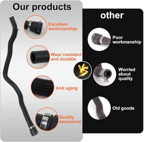 64216951946 Engine Radiator Hose Pipe Engine Radiator Coolant Rubber Hose 2005-2015 for BMW Bmw 1 3 Series E81 E82 E84 E88 E90 E91 E92 E94 320i 323i 325i Replat # V201474 at20364 at20364 P226534 in Saudi Arabia
