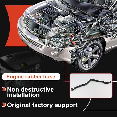 64216951946 Engine Radiator Hose Pipe Engine Radiator Coolant Rubber Hose 2005-2015 for BMW Bmw 1 3 Series E81 E82 E84 E88 E90 E91 E92 E94 320i 323i 325i Replat # V201474 at20364 at20364 P226534 in Saudi Arabia