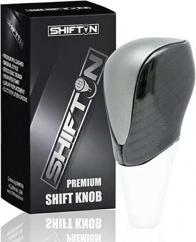 Universal Gear Shift Knob for Cars with M8, M10, M12 Shifter Lever Threads. Fits Subaru Acura Nissan Infiniti Mazda Scion Toyota Lexus 8mm 10mm 12mm (Black Leather/Carbon Pattern) in Kuwait