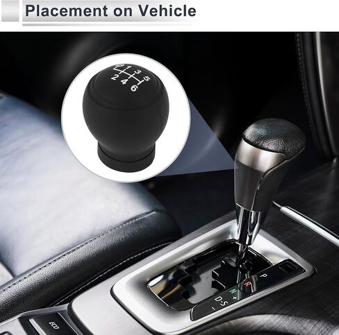 1 Pc Universal Gear Shift Knob Cover Anti-slip 6x5cm/2.36"x1.97" Stick Shifting Handle Protector Manual Black Silicone in Saudi Arabia