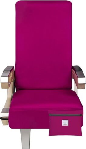 Airplane Seat Cover | Universal Fit | Premium Airplane Seat Cover | Built-in Storage Pocket | Luxurious Hygienic Breathable Cotton & Stretch Knit Material | Wash & Reuse in Kuwait