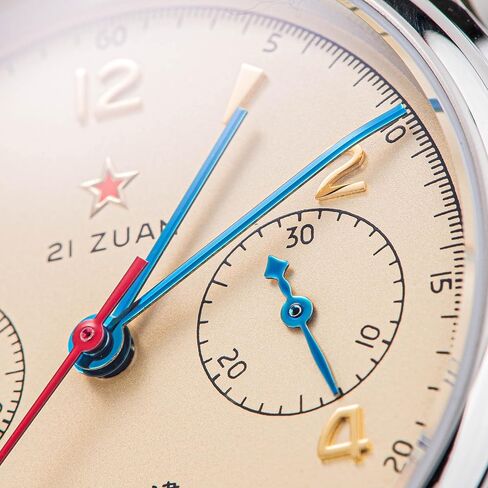 Sugess Gold Swan Neck Seagull ST1901 38 مم مع سوار نايلون أصلي، كريستال الياقوت، غطاء خلفي لحالة العرض، ساعة طيار كرونوغراف ميكانيكية للرجال 1963 in Saudi Arabia