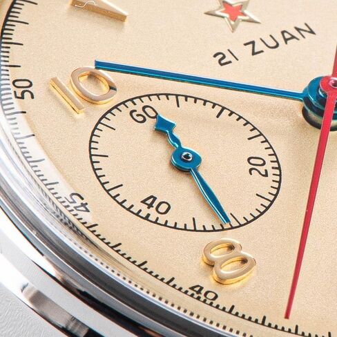 Sugess Gold Swan Neck Seagull ST1901 38 مم مع سوار نايلون أصلي، كريستال الياقوت، غطاء خلفي لحالة العرض، ساعة طيار كرونوغراف ميكانيكية للرجال 1963 in Saudi Arabia