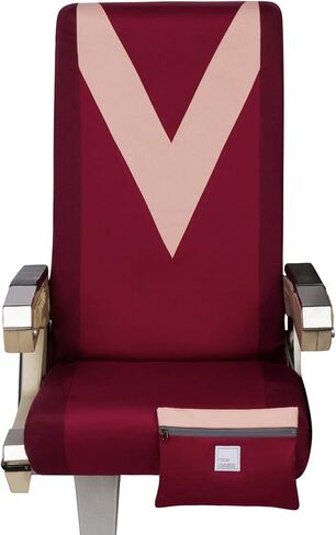Airplane Seat Cover | Universal Fit | Premium Airplane Seat Cover | Built-in Storage Pocket | Luxurious Hygienic Breathable Cotton & Stretch Knit Material | Wash & Reuse in Kuwait