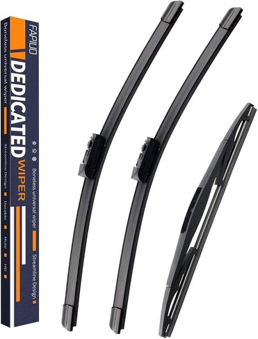 بديل لـ Subaru Crosstrek 2018-2022 2023، Impreza 2017-2021 2022 2023 مساحات صامتة - مساحات الزجاج الأمامي والخلفي FAPIUO 26 بوصة/16 ​​بوصة + 12 بوصة مجموعة شفرات كاملة (3 عبوات) قفل علوي in Kuwait