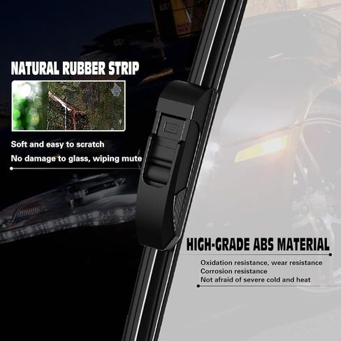 بديل لـ Subaru Crosstrek 2018-2022 2023، Impreza 2017-2021 2022 2023 مساحات صامتة - مساحات الزجاج الأمامي والخلفي FAPIUO 26 بوصة/16 ​​بوصة + 12 بوصة مجموعة شفرات كاملة (3 عبوات) قفل علوي in Kuwait