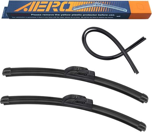 AERO Voyager 26"+18" Premium All-Season Windshield Wiper Blades with Extra Rubber Refills OEM Replacement for Toyota Camry 2017-2012 + 1-Year Warranty (Pack of 2) in Kuwait