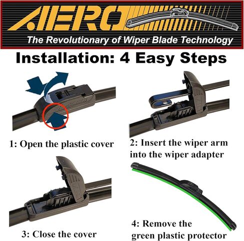 AERO Voyager 26"+18" Premium All-Season Windshield Wiper Blades with Extra Rubber Refills OEM Replacement for Toyota Camry 2017-2012 + 1-Year Warranty (Pack of 2) in Kuwait