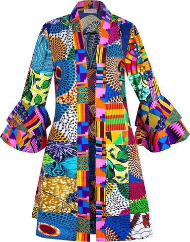 African Print Dress Ankara Wax Cloth Jacket Party Dresses in Saudi Arabia