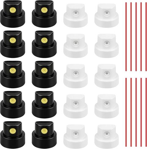 Spray Paint Caps Nozzle Tips for Female Valve Cans, Thin & Wide Lines Spray Nozzles, Replacement Paint Caps Pack of 20 in Kuwait