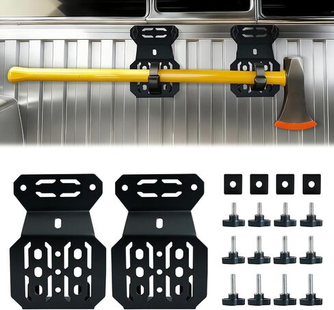 Bed Rail Mount Brackets Compatible with Tacoma, Bed Rail Module Systems for Shovels, Axe, Recovery Boards, Fuel Cans & Other Accessories, Bed Rail Modular Accessory Mount 3 Mounting in Kuwait
