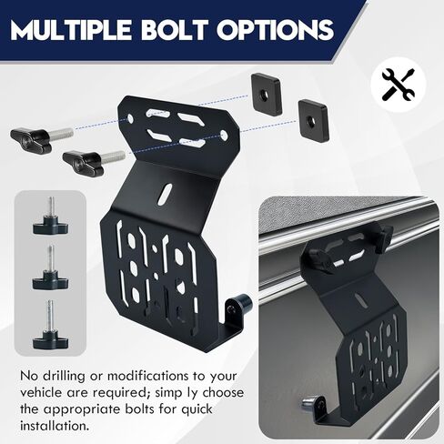 Bed Rail Mount Brackets Compatible with Tacoma, Bed Rail Module Systems for Shovels, Axe, Recovery Boards, Fuel Cans & Other Accessories, Bed Rail Modular Accessory Mount 3 Mounting in Kuwait