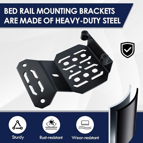 Bed Rail Mount Brackets Compatible with Tacoma, Bed Rail Module Systems for Shovels, Axe, Recovery Boards, Fuel Cans & Other Accessories, Bed Rail Modular Accessory Mount 3 Mounting in Kuwait